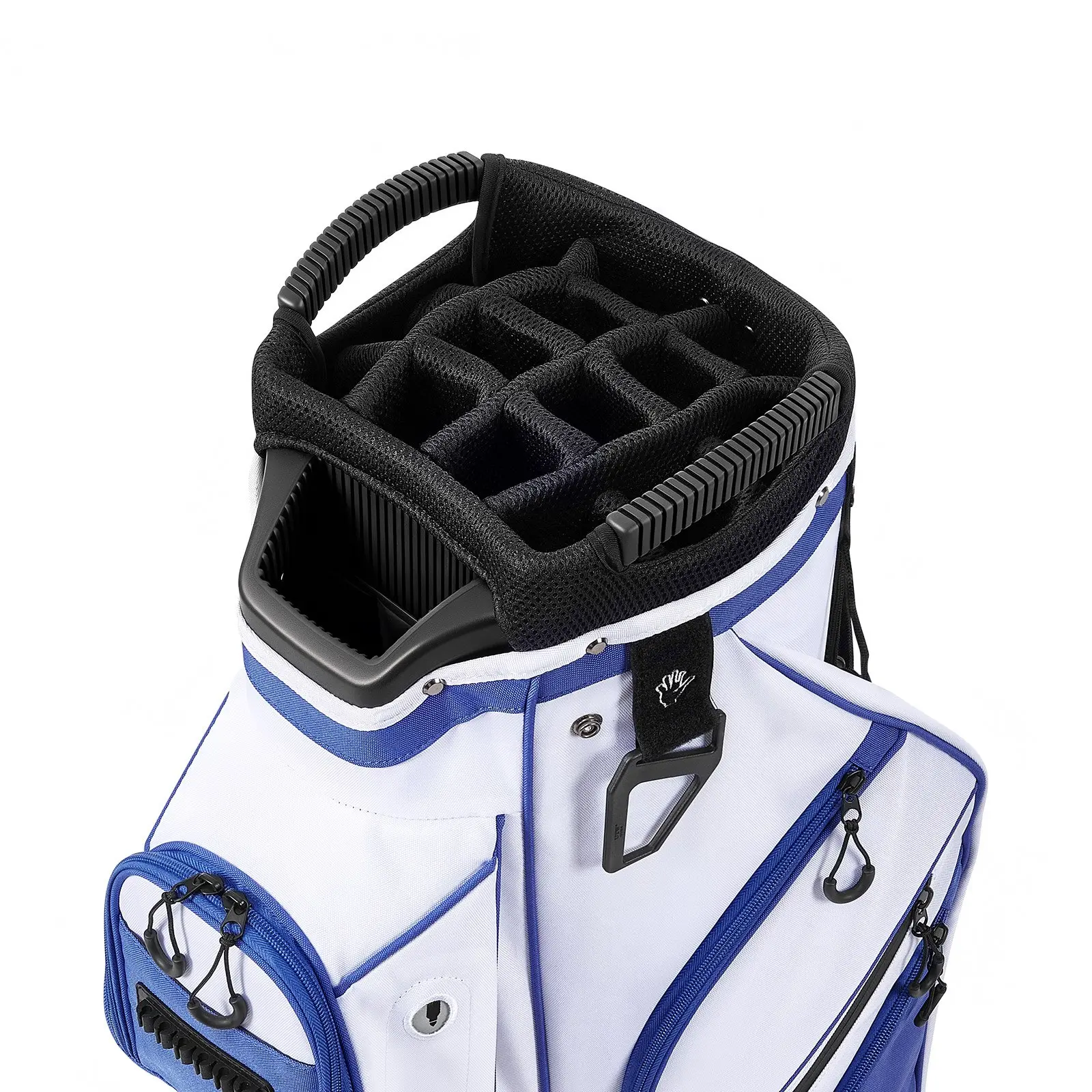 VEVOR Golf Cart Bag, 15 Way Top Divider Organizer, Golf Club Bag with Full-length Divider, Storage Pockets, Ergonomic Shoulder Strap, Rain Hood, Smooth Zippers, Lightweight Polyester for Men Women