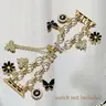 Elegant Women's Alloy Floral Jewelry Buckle Strap for Apple Watch Series 1-10, Ultra 1/2 Se, Perfect Gift for Parties & Daily Wear (Band Only)