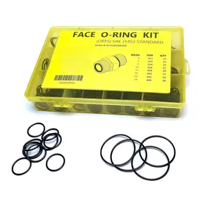 Hydraulic O-Ring Kit FACE ORFS tings 155 Pieces (8 Common Sizes) SAE Buna-N 90 Durometer