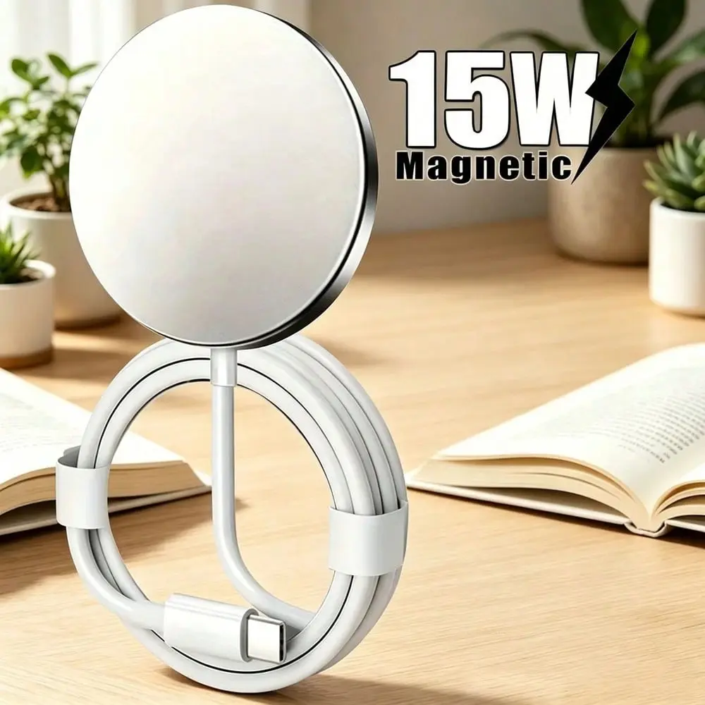 15w Magnetic Wireless Charger, Compatible with Apple 17/16/15/14/13 Series, Fast Charging Magnetic Wireless Charging Pad