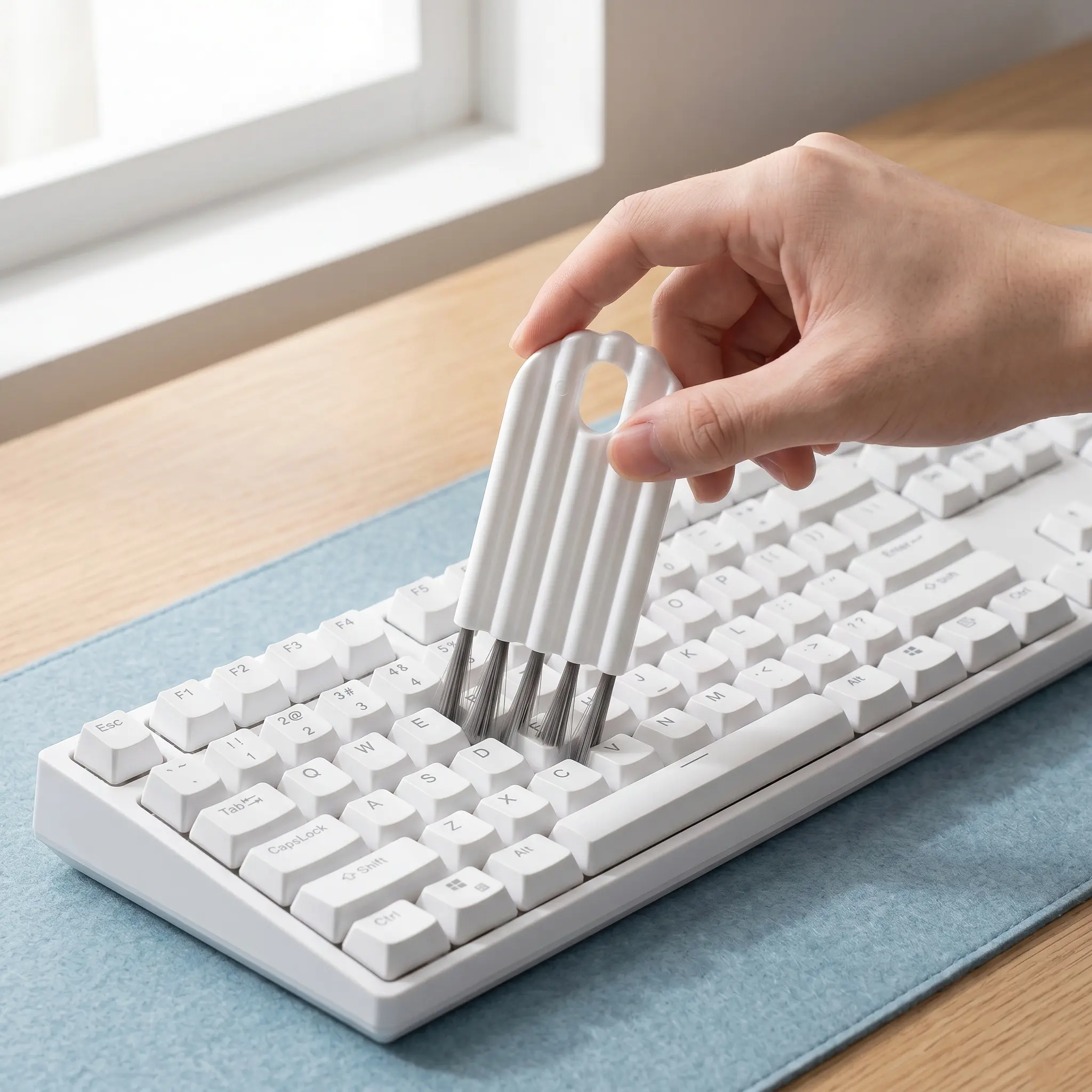2 & 4 PCS Multifunctional Computer Cleaning Brush Set, Soft Bristle Mini Bendable Cup Holder, Keyboard Dust Remover, Tablet & Mobile Phone Cleaning Tools,Kitchen & Office Use, Versatile Cleaning Tool -YY1