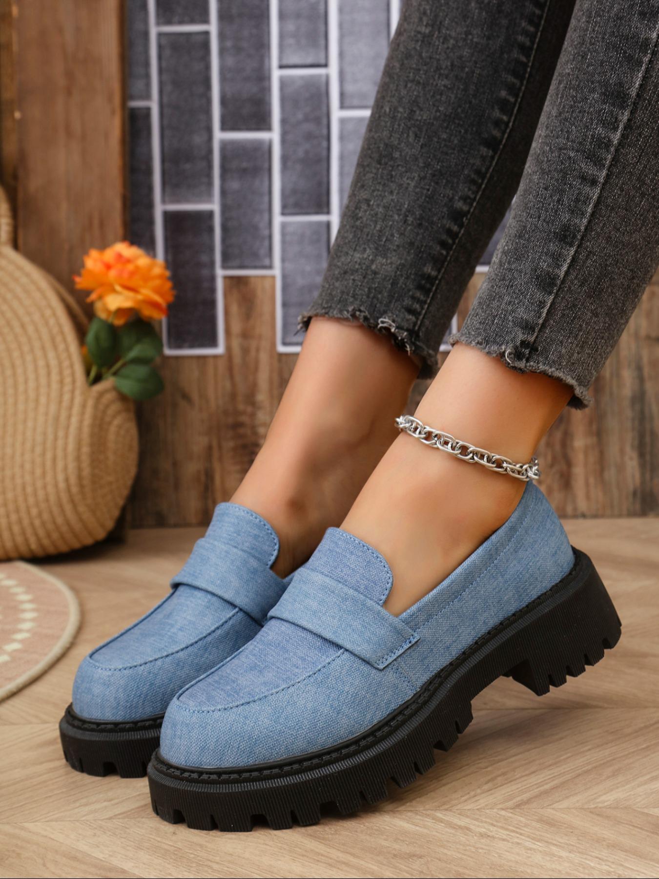 Women's Fashionable Loafers, Casual Comfortable Slip on Shoes for Daily Wear, Commuter Shoes, Non-slip Trendy Shoes for Women