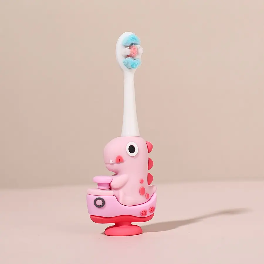 Cartoon Car Dinosaur Toothbrush, Easy Grip Design for Kids, Ideal for Daily Dental Hygiene, Perfect Gift for Children