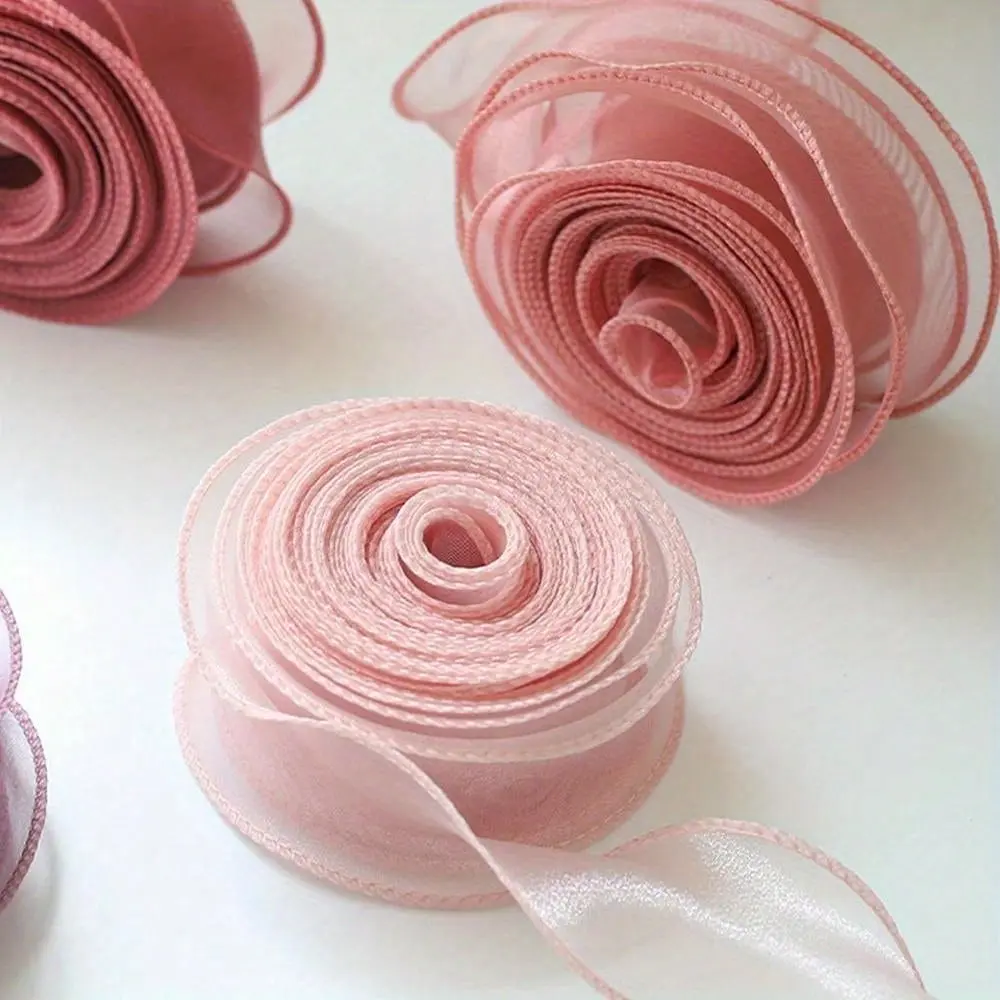 354 Inch Chiffon Ribbon, Soft Organza Tape for Gift Wrapping, Wedding Decor, Bouquets, Sewing Crafts, DIY Bows, High-End Floral Tie