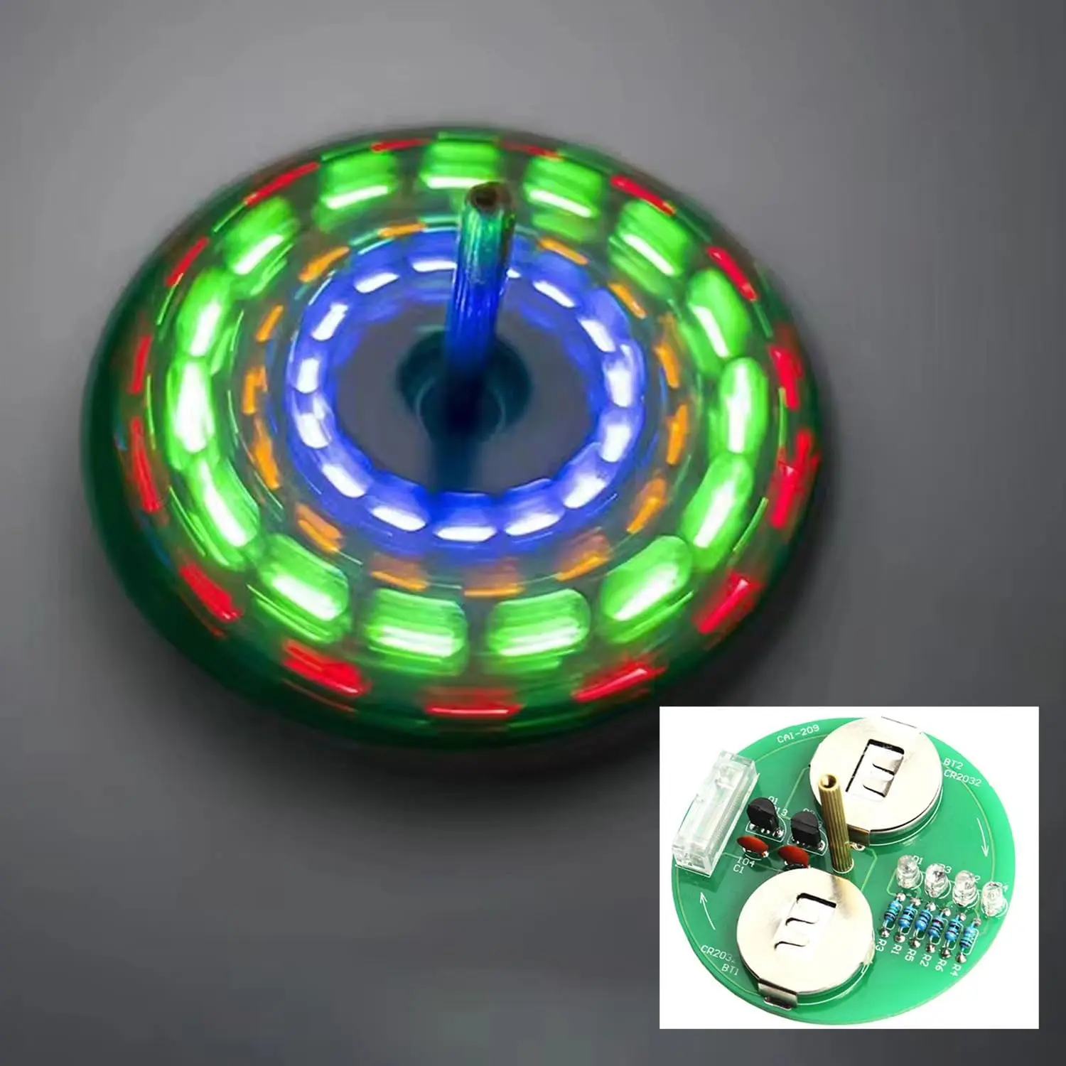 Soldering Project Soldering Practice Kit LED Rotating Desk Gyroscope DIY Kit Electronics Kit for Beginner