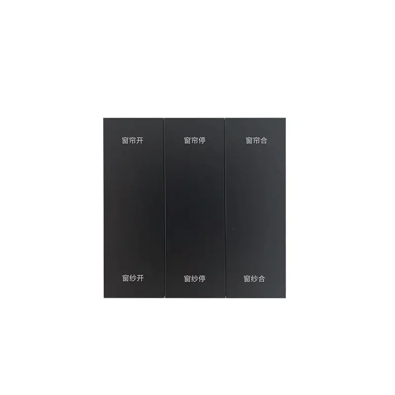 Plastic 86-Type Automatic Curtain Control Panel with Wall Box Fit, 10x10cm, 433MHz RF Signal, Dual Frequency Design, Fine-Tuning Flexible Curtain Adjustment, Default Settings, Easy Installation, Reliable Receiving Chip for Indoor Use Smart Home Users