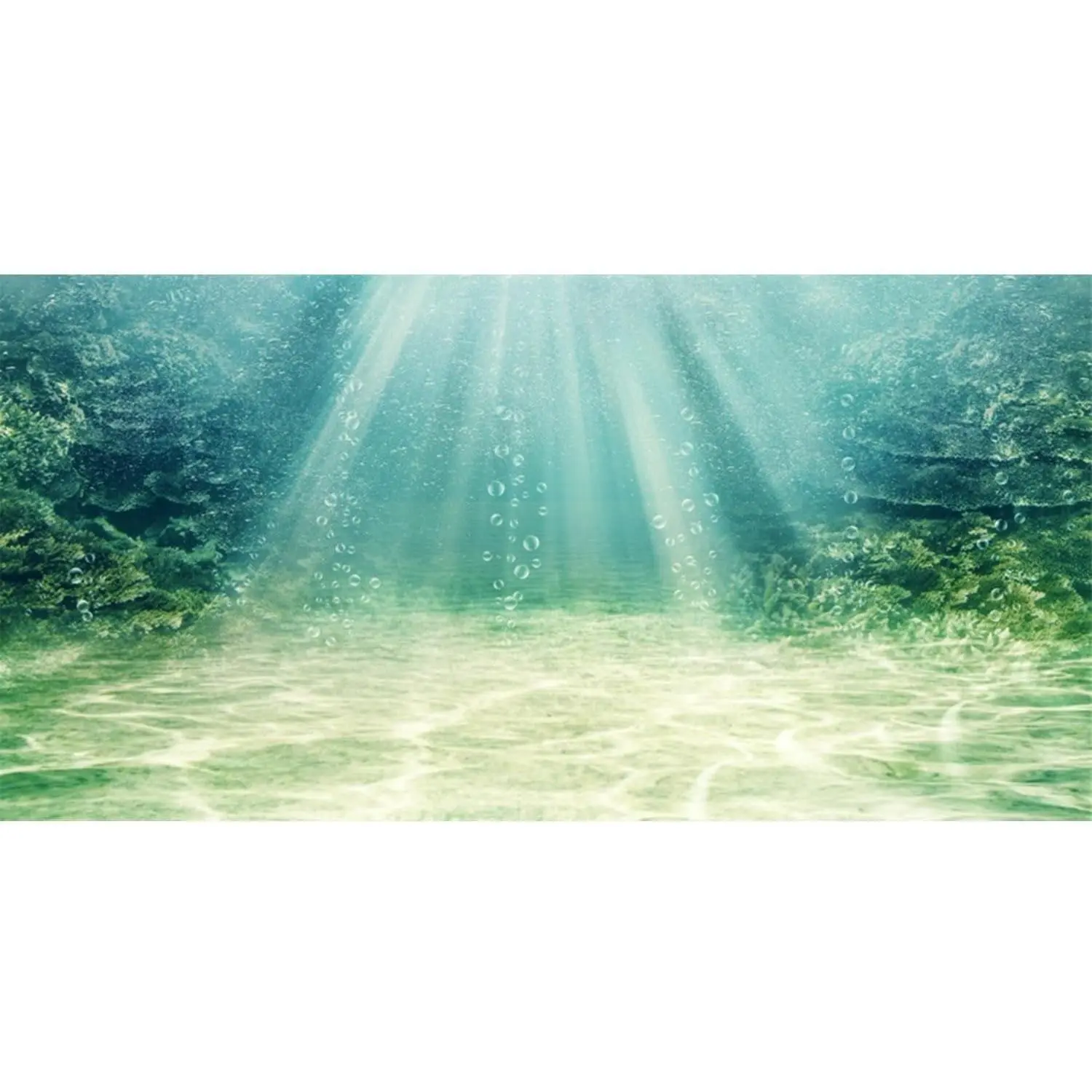 36x18 inches Aquarium Background Aquatic Plant Bubble Underwater Ocean Floor Fish Tank Background Durable Polyester Background