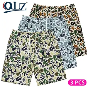 Men's Camo Print Shorts, Regular Fit Casual Street Shorts for Summer, Men's Bottoms for Daily Wear, Casual Streetwear Shorts