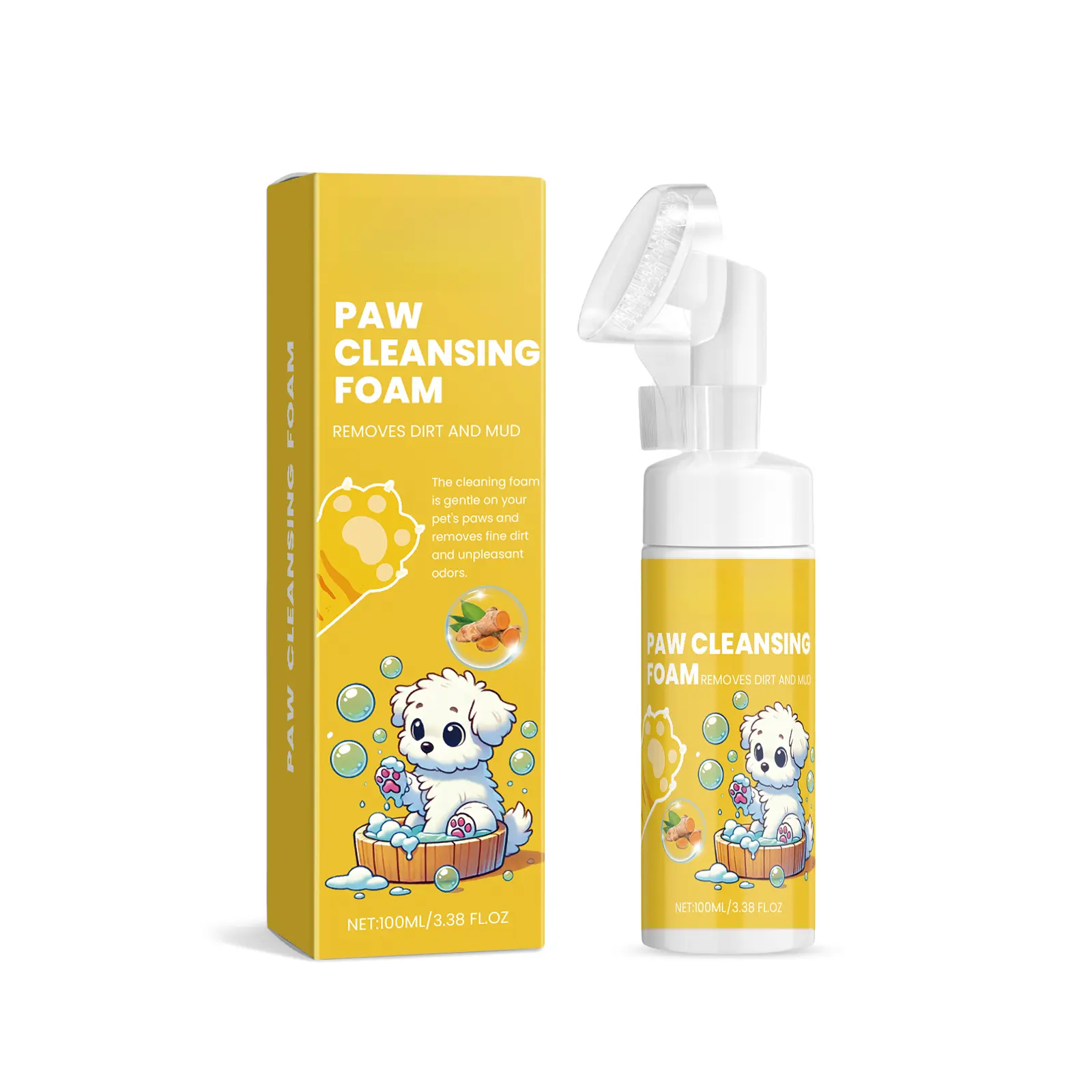 Pet Paw Foam Cleaner| Deep‑Cleaning Paw Care for Dogs & Cats, Moisturizing & Hydrating Foot Wash