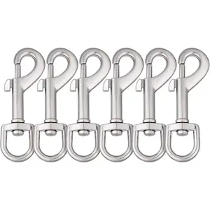 Dog Leash Snap Leash Clip Clasp Swivel Clip Heavy Duty Pet Leashes Clips Key Chain 3 Inch 6 PCS for Linking Pet Collar