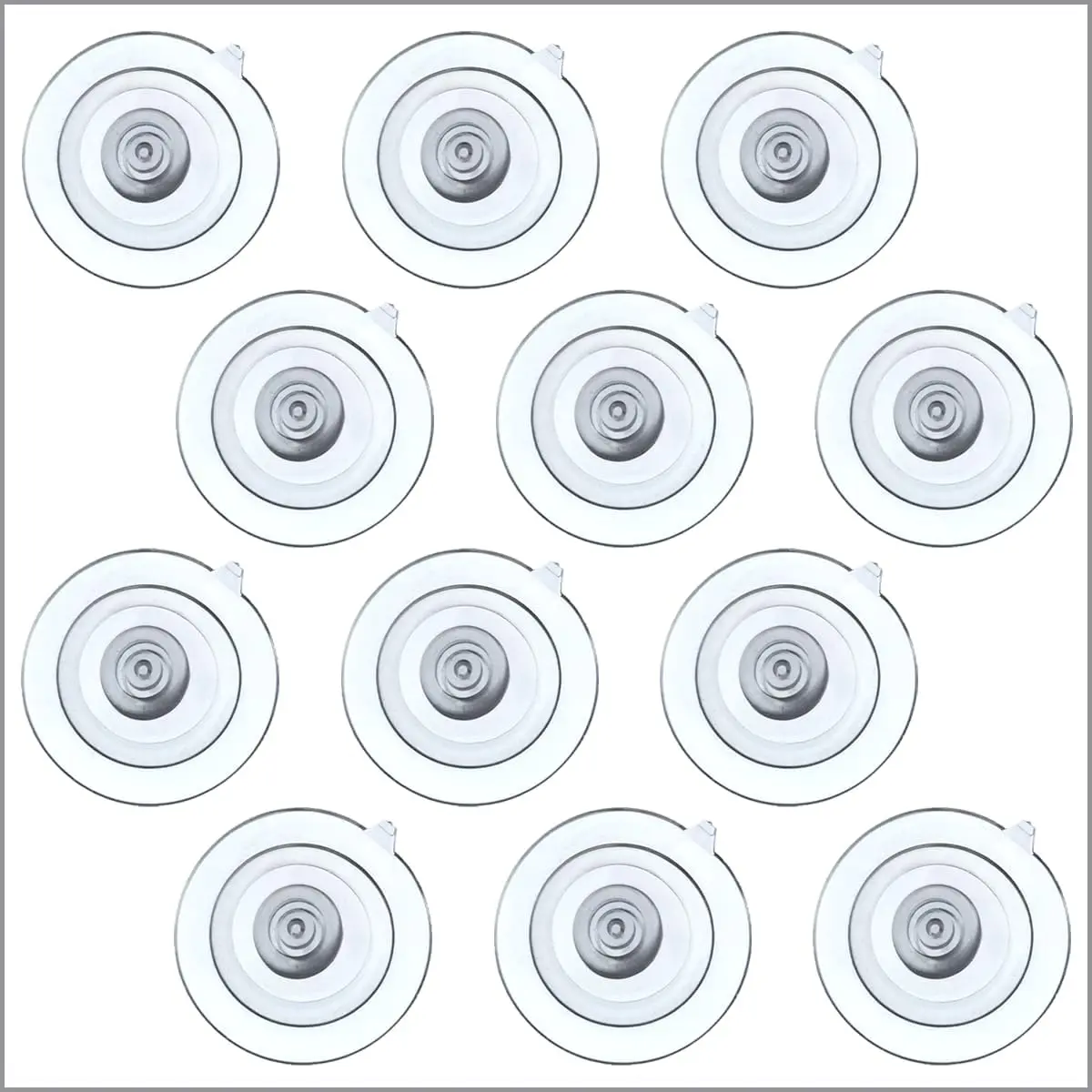 12 Pack Suction Cups, Heavy Duty Super Sucker Suction Cup Without Hook, 1.75" Diameter, 4 pounds Downward Weighted Rate, Display Signage in Retail, Ideal for , Office, & Retail Stores