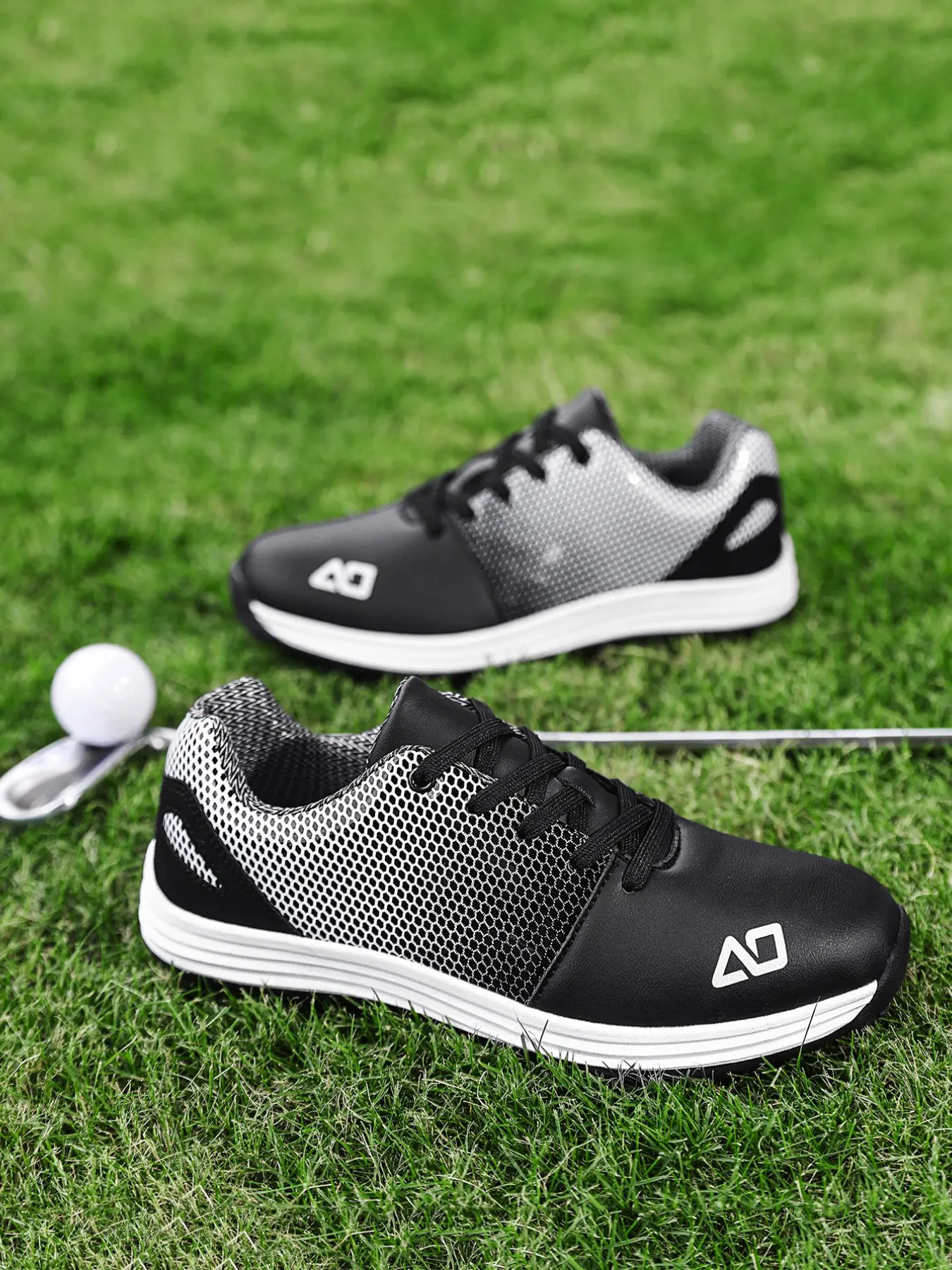 Men's Professional Golf Shoes, Breathable Lightweight Non-Slip Casual Sports Shoes, Round Toe, Wide Fit, All Seasons, Outdoor Training