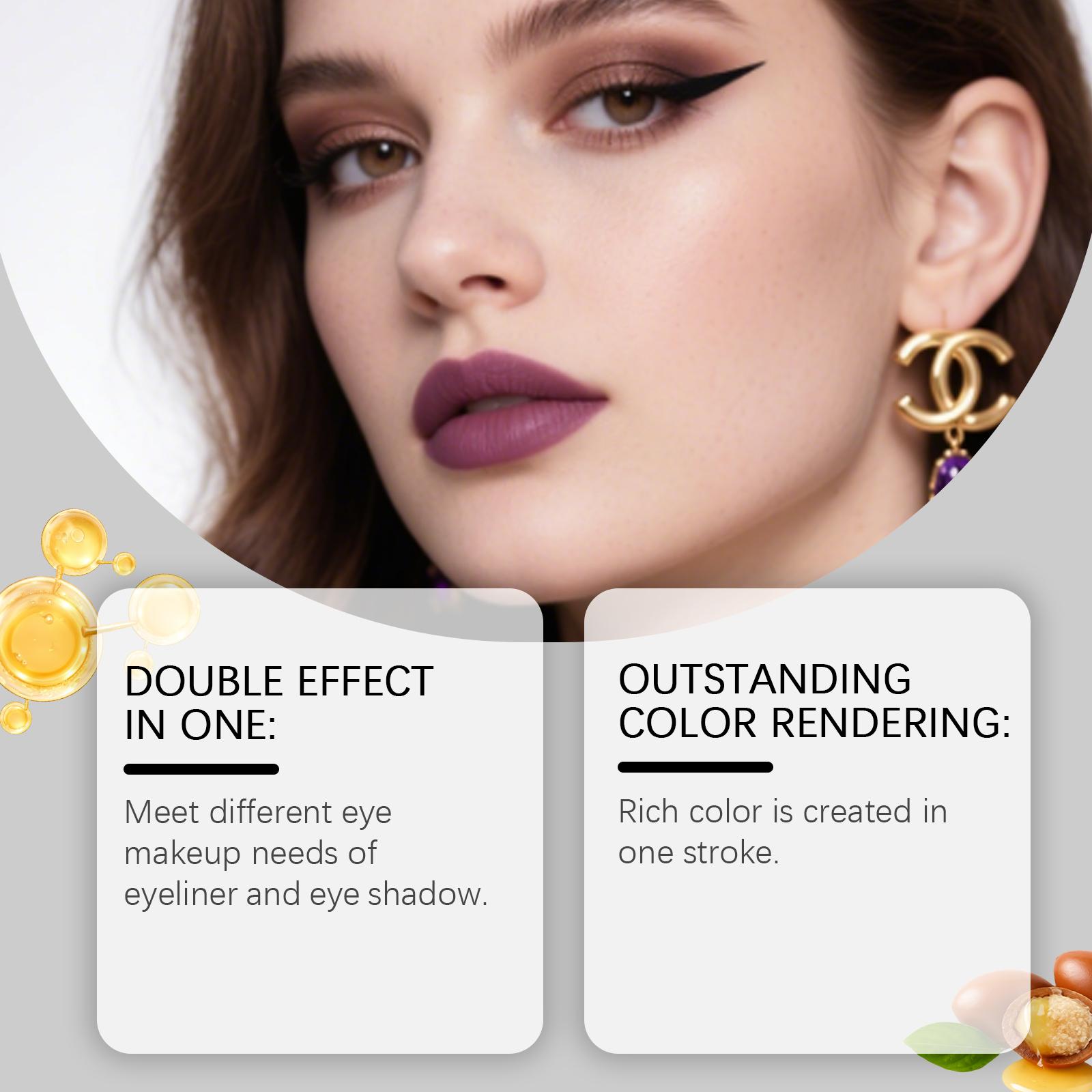 zephoco Black Two-In-One Eyeliner Pen Is Smooth And Silky, Naturally Color-Matching For Various Eye Makeup Occasions, And Easy To Use For Beginners