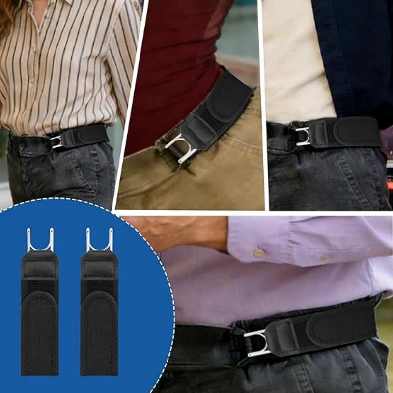 No Buckle Elastic Stretch Belt for Men & Women, Adjustable Buckleless Belt Hook, Invisible Soft Adjustable Side  belt Belt for Jeans, Pants(Unisex)