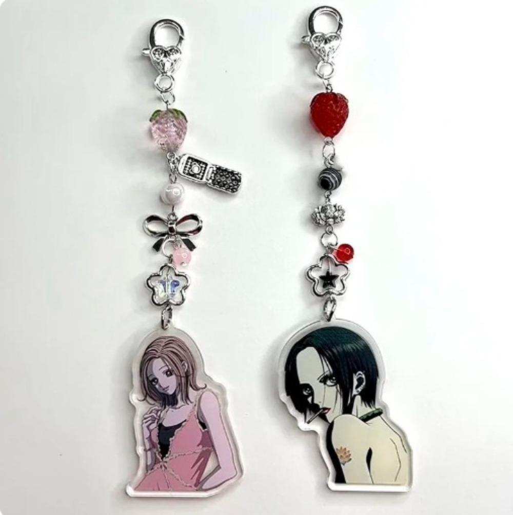 Anime NANA Figure Keychain Komatsu Nana Oosaki Nana Phone Chain Backpack Pendant Keyring Decorative Accessories Ornament Anime NANA Figure Keychain Komatsu Nana Oosaki Nana Phone Chain Backpack Pendant Keyring Decorative Accessories Ornament