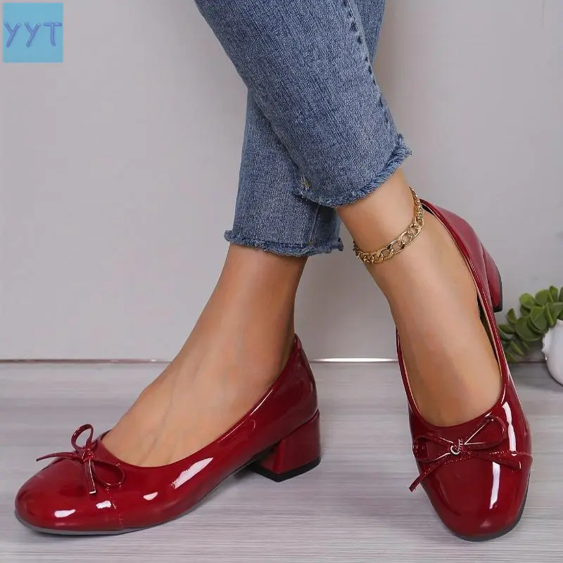 YYT1 2026 Black Friday Mary Jane ballerinas in vintage style with bow detail, low heel, lightweight design for everyday wear, women's shoes, blue platform – stylish black women's shoes, elegant decoration