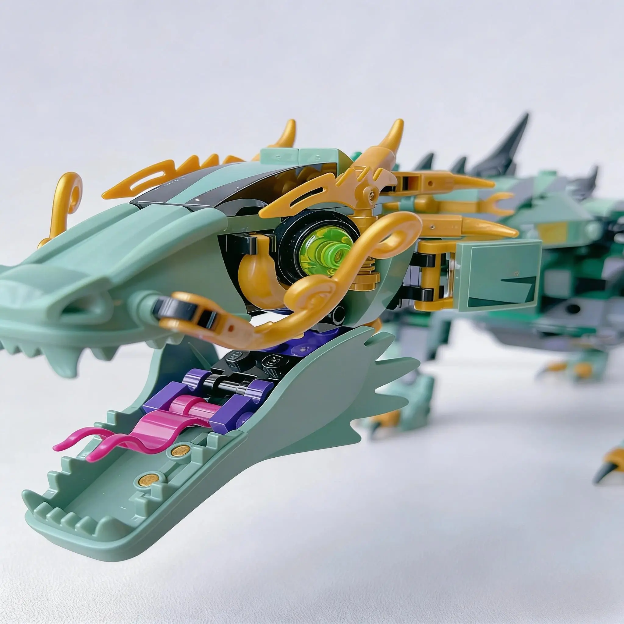 Green Mechanical Dragon 70612 Building Blocks Sets Suitable for Birthday Gifts Compatible with Legoed Particles ，544pcs.