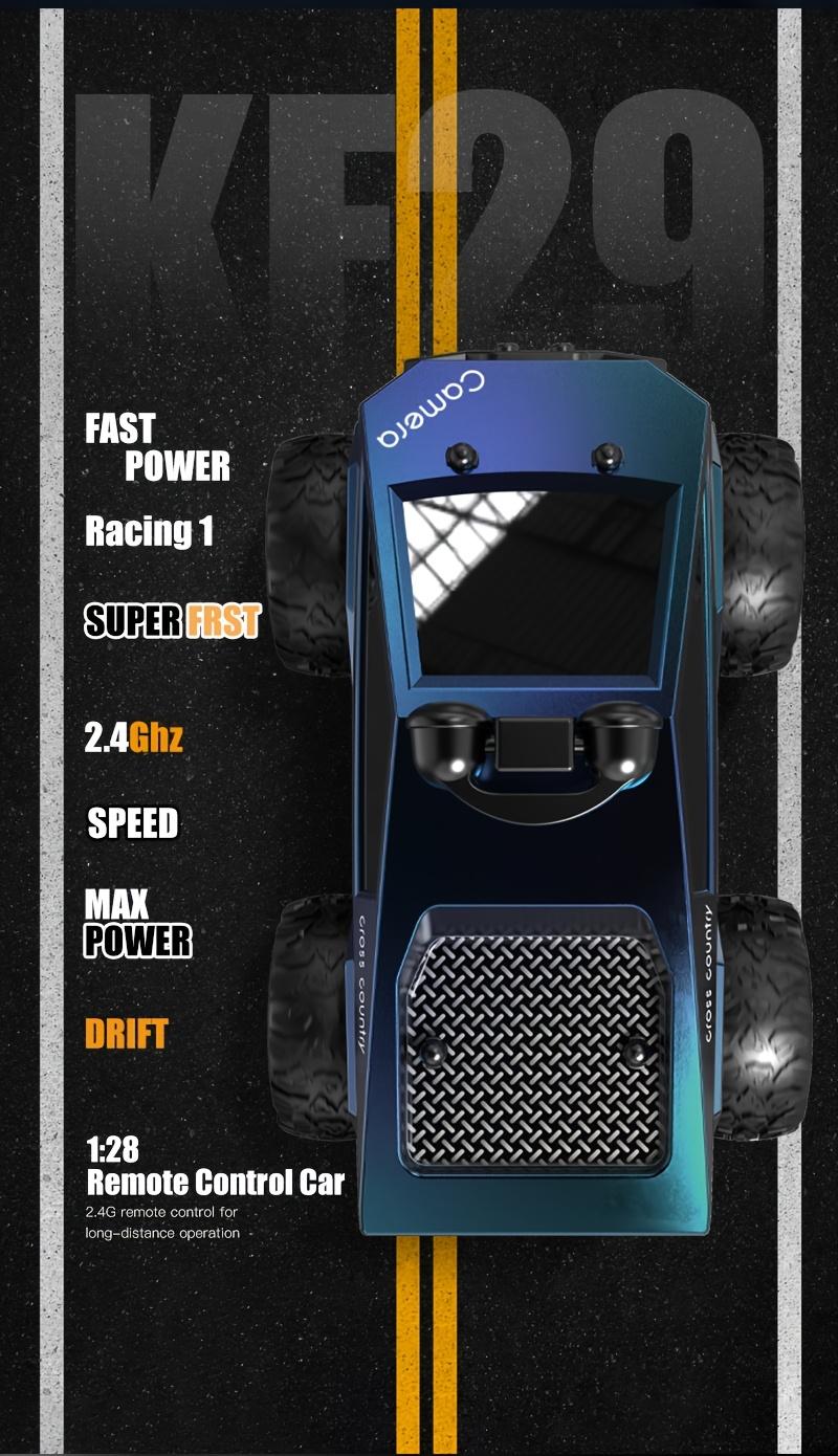 1:28 Camera Remote Control Car |     Controllable via mobile app, real-time image transmission from the roof camera, LED roof light