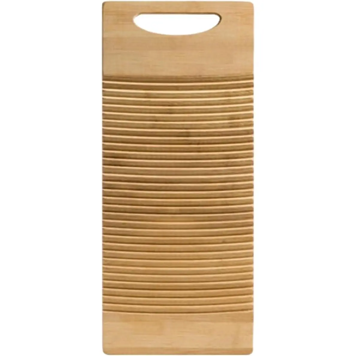 Non-Slip Wooden Washboard for Laundry Room - Lightweight, Compact, Antislip Grip, Ridged Texture, Easy-to-Use Laundry Cleaning Board with Hanging Hole for Convenient Storage, Durable Scrub Board