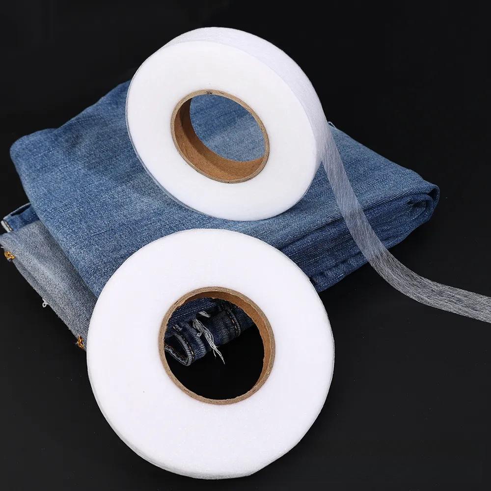 2pcs 2cm x 60m Non-Woven Fusible Bonding Tape, Iron-On Hem Tape for Home DIY Sewing