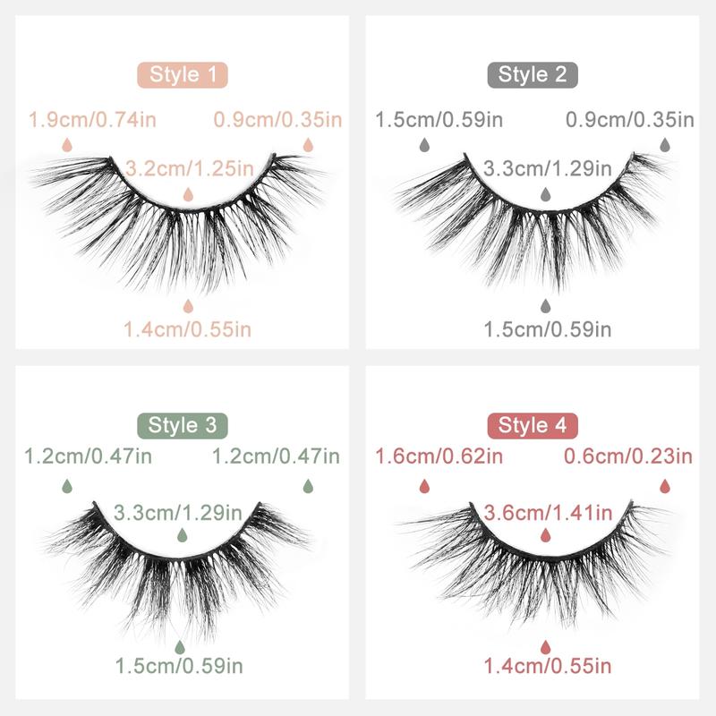 Natural Cluster False Eyelashes, 24 Pairs/set 4 Styles Curling Cluster False Eyelashes for Daily & Party Makeup, False Eyelash for Amplifying Charming Eyes, Individual False Eyelash Natural Cluster False Eyelashes, 24 Pairs/set 4 Styles Curling Cluster False Eyelashes for Daily & Party Makeup, False Eyelash for Amplifying Charming Eyes, Individual False Eyelash
