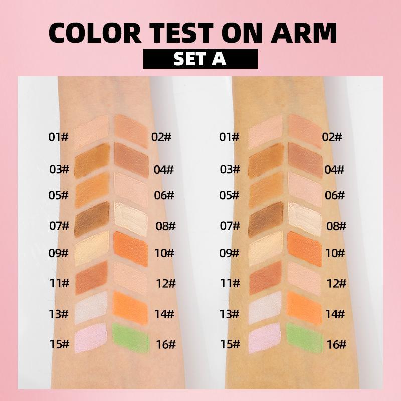 16-color powder blusher contouring concealer palette, matte highlighter multi-purpose rouge cream, long-lasting waterproof concealer palette, versatile use, Cosmetics Products