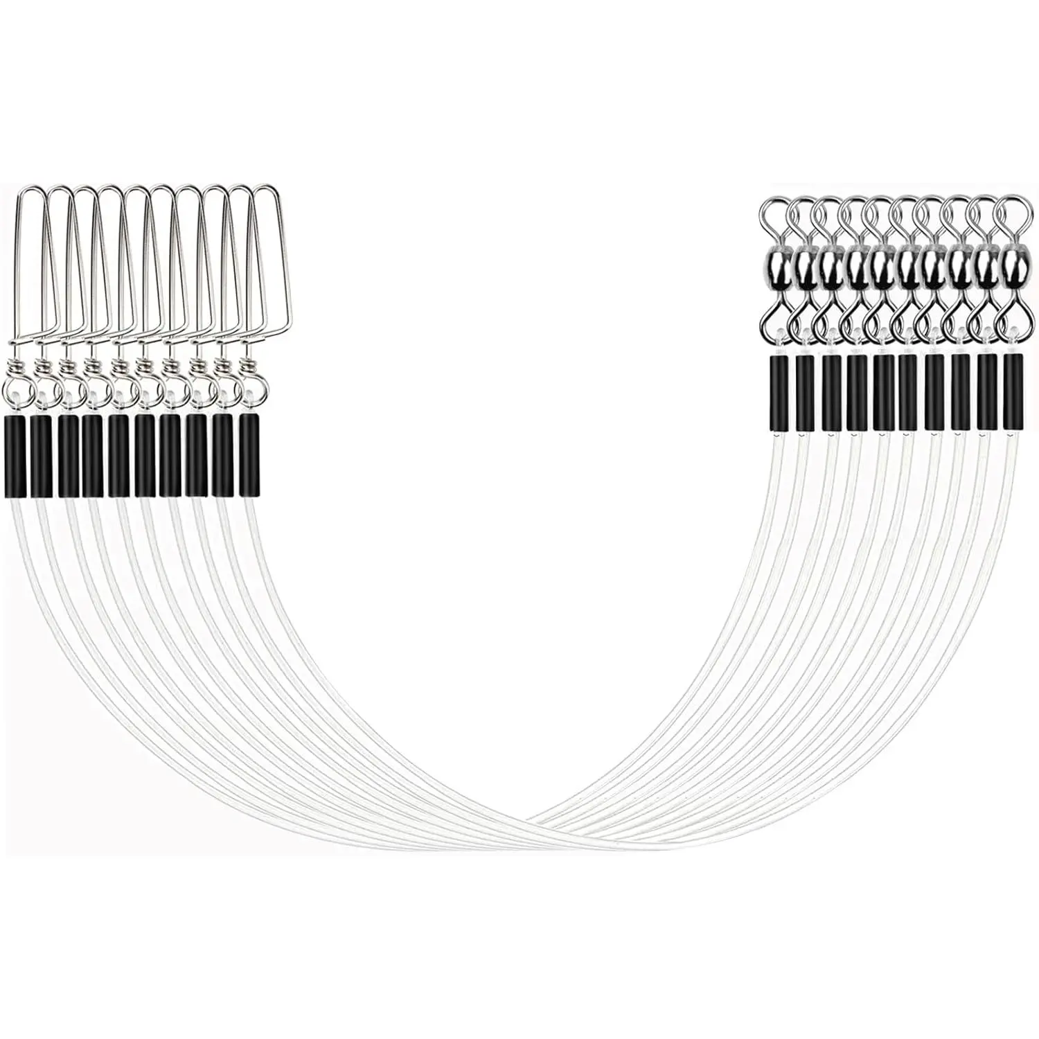 Fluorocarbon Fishing Leader,20LB-80LB Fluorocarbon Leaders for Saltwater Freshwater, Fluorocarbon Leaders Line with Swivels and Snap…