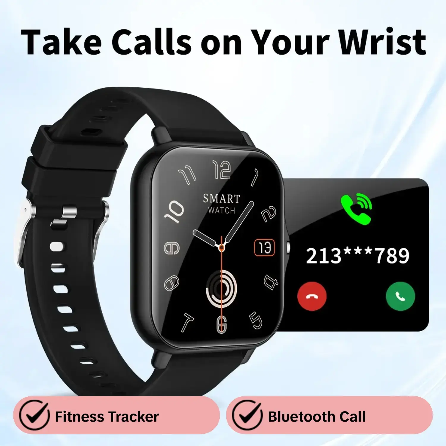 SIMSONLAB Multifunctional 1.8" Touchscreen Smart watch,Fitness Tracker,Digital Watch,Multiple Sports Modes and Message Alert Function,Wireless Calling,Compatible with iPhone Android,Smartwatch for android,for Women and Men