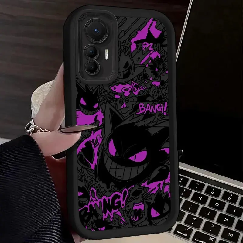 P- Gengar Graffiti Phone Case for iPhone 17 Air 16 15 14 13 12 11 Pro Max Plus