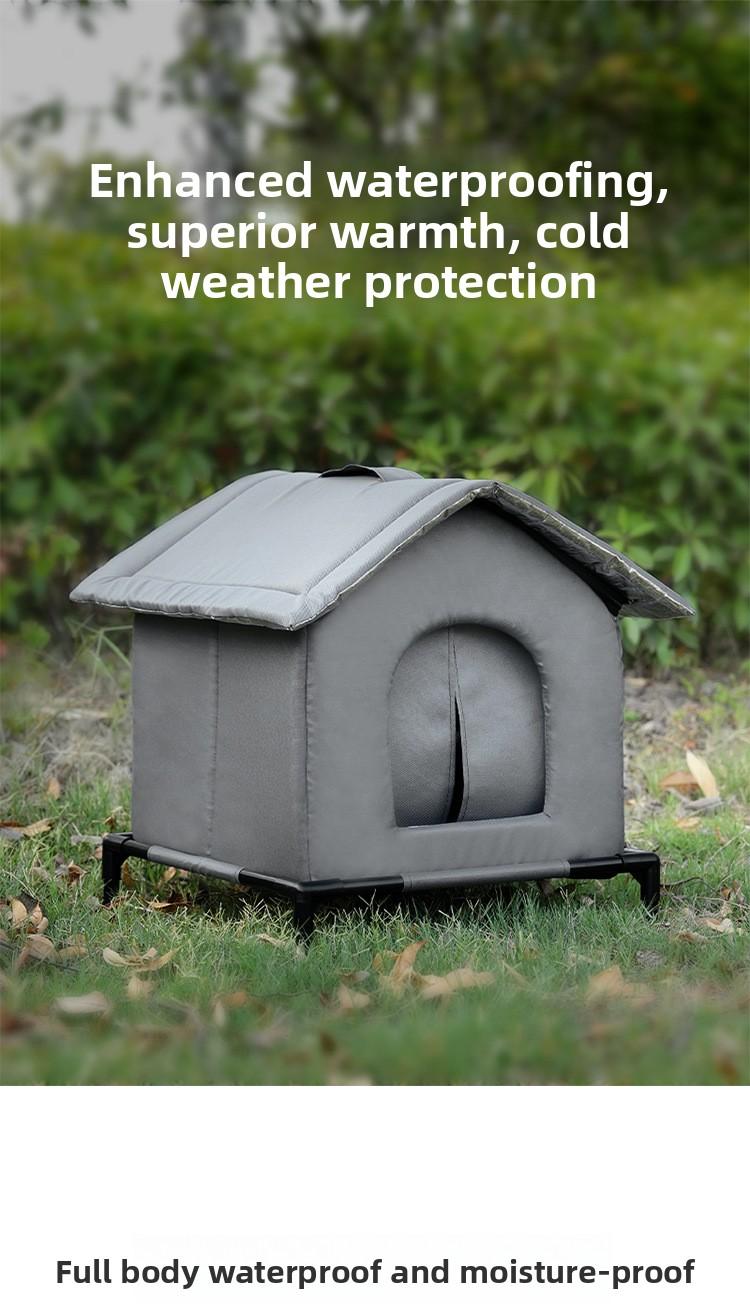 Outdoor Cat Nest Windproof & Rainproof Warm Comfortable All-Weather House with Waterproof Fabric & Reinforced Edges