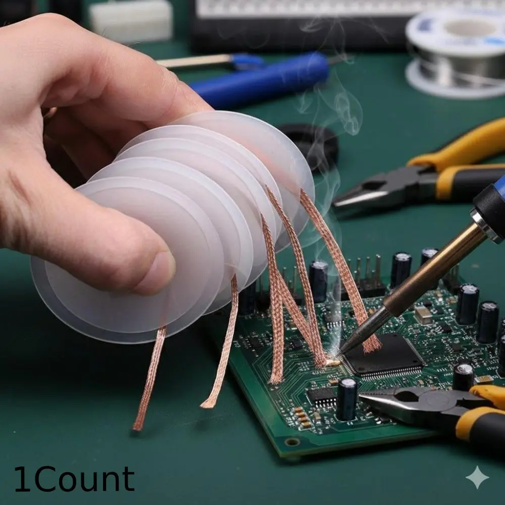 Premium Desoldering Wick 1.5m - High Efficiency Thermal Conductive Braid for BGA PCB Repair, DIY Model Making & Complex Solder Removal. Essential Tool for Electronics Restoration, Professional-Grade Weave for Easy Multi-Device Fixes.