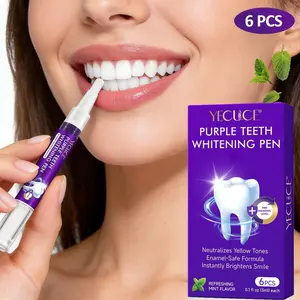 Yecuce Mint Tooth Pen, 3ML-6 Pack, Low Sensitivity Formula, Whitening Teeth Cleaner, Professional Dental Care