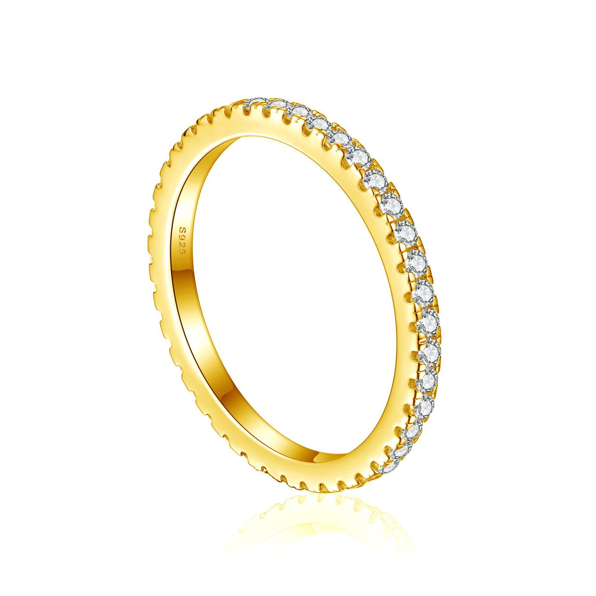 Exquisite artificial gemstone women's S925 silver full diamond ring, simple and stylish single row jewelry artificial gemstone ring, suitable for wedding gifts, holiday gifts, and couples' presents