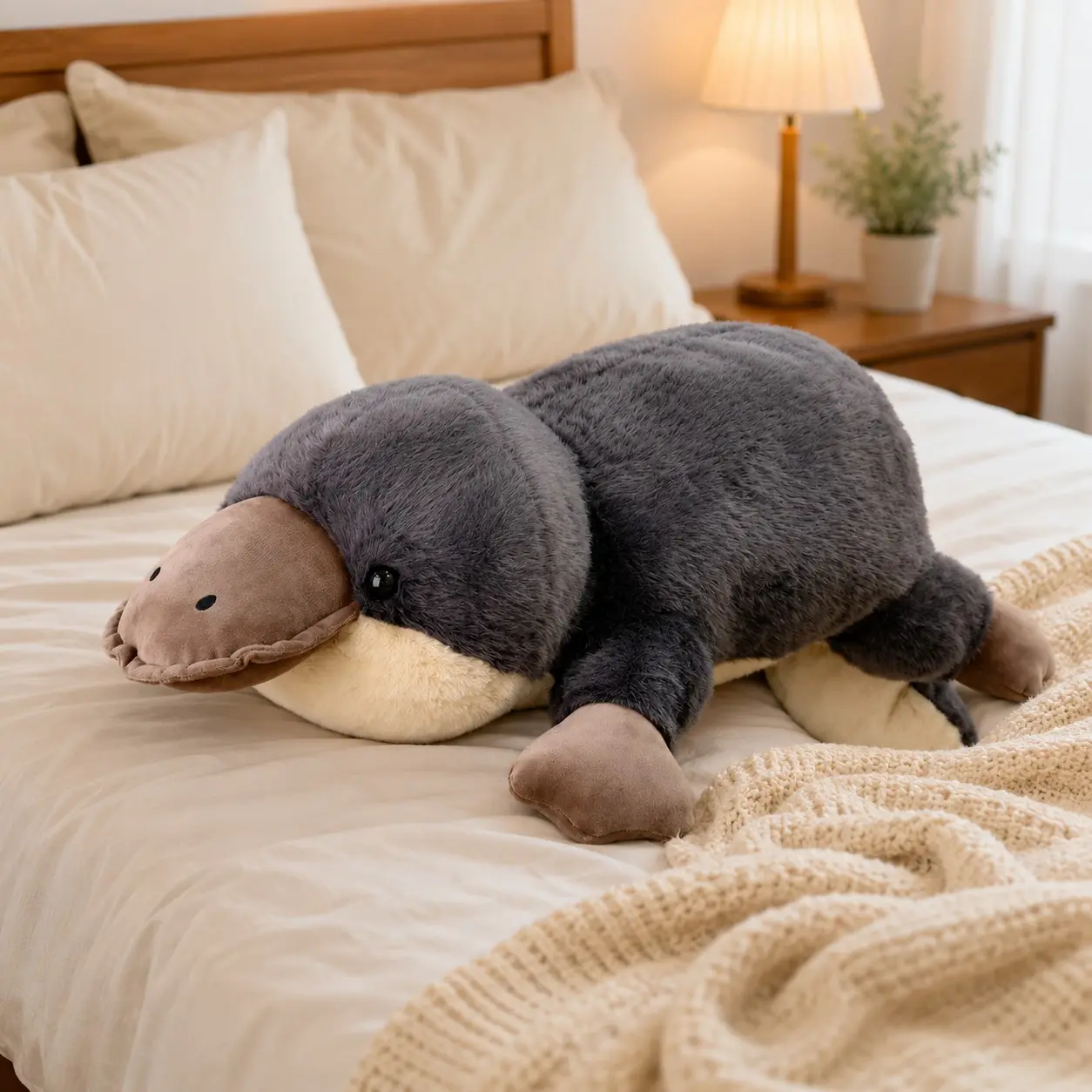 Plush Platypus Toy, Cute Bed Hug Pillow, Realistic Plush Doll, Sofa Cushion, Birthday Gift for Boys and Girls, Holiday Gift, Super Soft Fluffy, Cute Animal Design, Soft Huggable