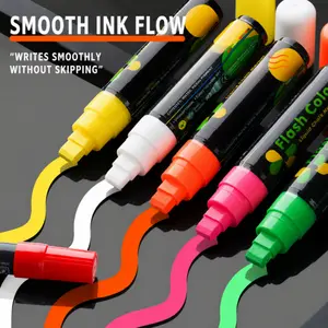 8 Pcs Liquid Chalk Markers for LED Boards  Designed for reversing LED fluorescent boards, glowing signage, and illuminated display writing.