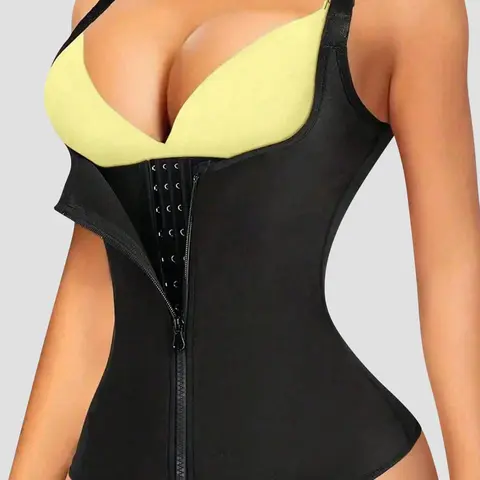 Women's Zipper Closure Waist Trainer, Waist Cincher, Body Shaper, Adjustable Straps, Compression Shapewear with Tummy Control, Comfortable Fit Garment