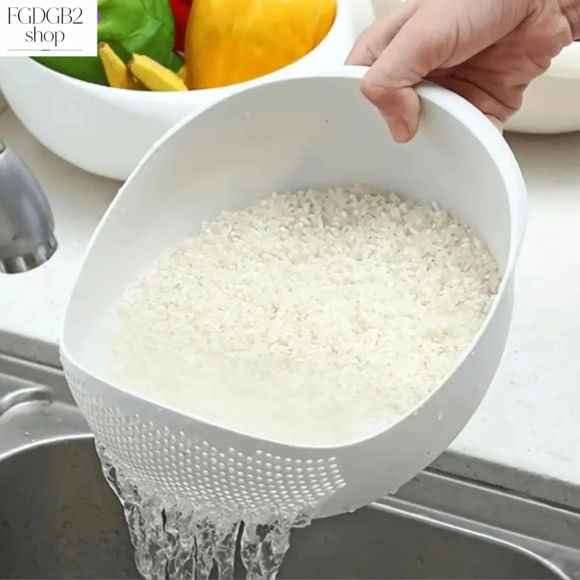 1/2PCS Kitchen Sink Strainer Basket, Multi-Functional Drain Colander for Rice Washing, Fruit & Vegetable Rinsing, Food Prep & Kitchen Organization, Space-Saving Basket for Home Cooking