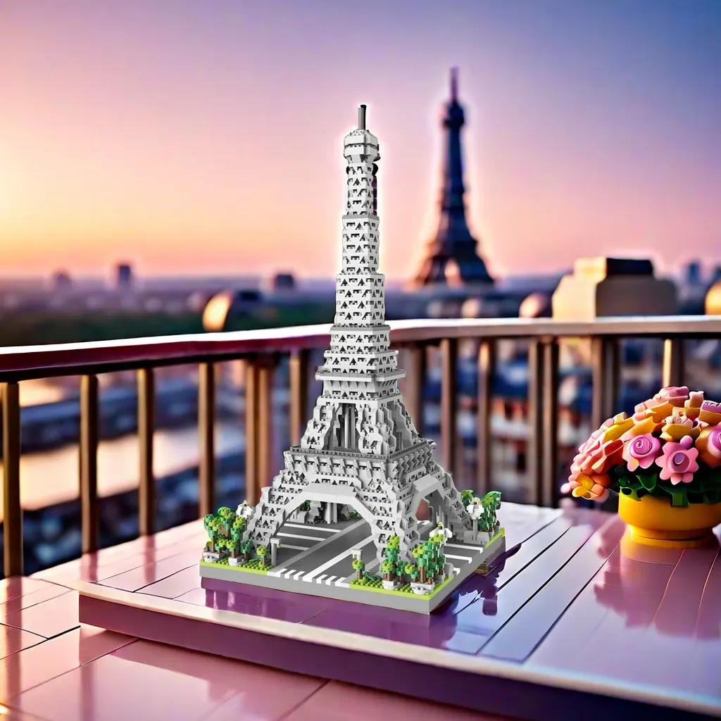 Eiffel Tower Building Blocks Toy for Kids, Puzzle and Educational