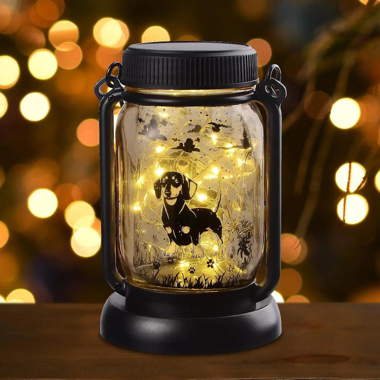 Solar Waterproof Dachshund Lights, Outdoor Hanging Dachshund Lanterns with Stake, Garden Yard Corridor Decor, Ideal Gifts for Mom Women Grandma Dog Lovers