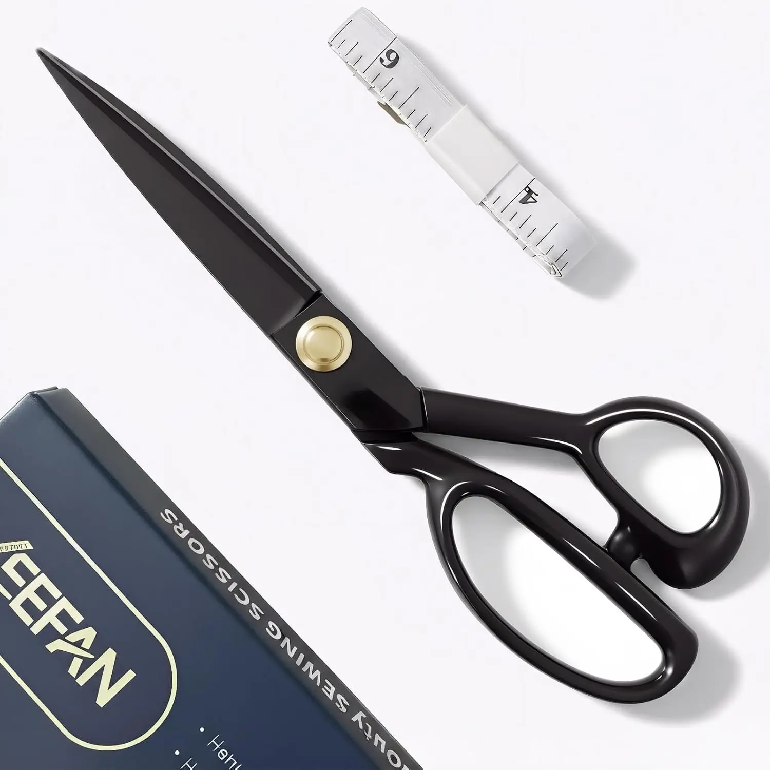 Fabric  9 Inch Professional Sewing Shears for Fabric,Cloth   Heavy Duty  Large High Carbon Steel Tailor Shears for  Office School (9 inch)