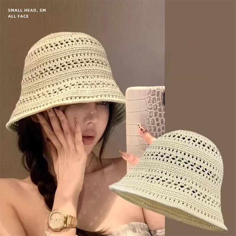1 piece of 2026 new summer women's hollow sun hat, breathable and thin fashion design, suitable for shopping and traveling