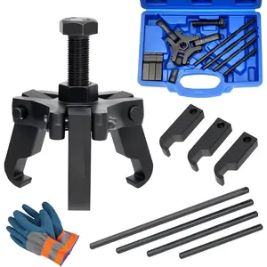 Harmonic Balancer Puller Remove Extractor Kit Set, Adjustable 3-Jaw Puller for Removing Harmonic Damper Pulley Compatible with Chevy GM Chrysler ect.