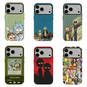 Rick and Morty Cartoon Smartphone Casing, Phone Accessories for iPhone 11-17 Pro Max/Plus & Samsung Galaxy S23-25 Series Cellphone Devices, Edgy Grunge Aesthetic, Dark Humor, Drop-Resistant, Holiday Gift