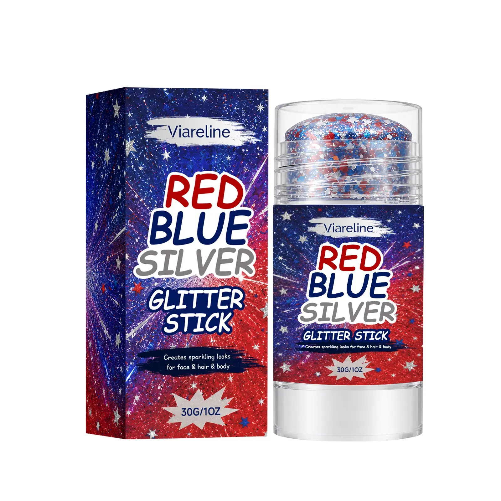 Shimmer Makeup Stick, Glittery Finish for Eye-Catching Look, Adds Atmosphere, Long-Lasting Wear, Ideal for Special Occasions