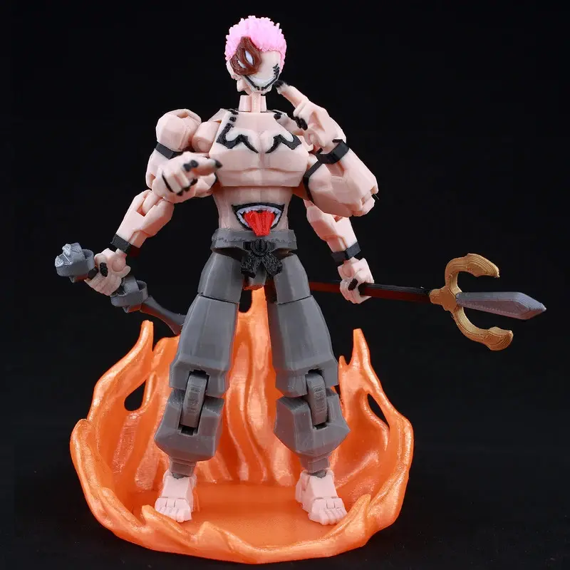 Unisex 9L 3D Printed Multi-Joint Articulated Action Figure - T13 Titan13 Jujutsu Kaisen Sukuna King Of Curses Dummy13 Lucky13 Anime Model Kit Toy for Ages 6+, Anime Fans