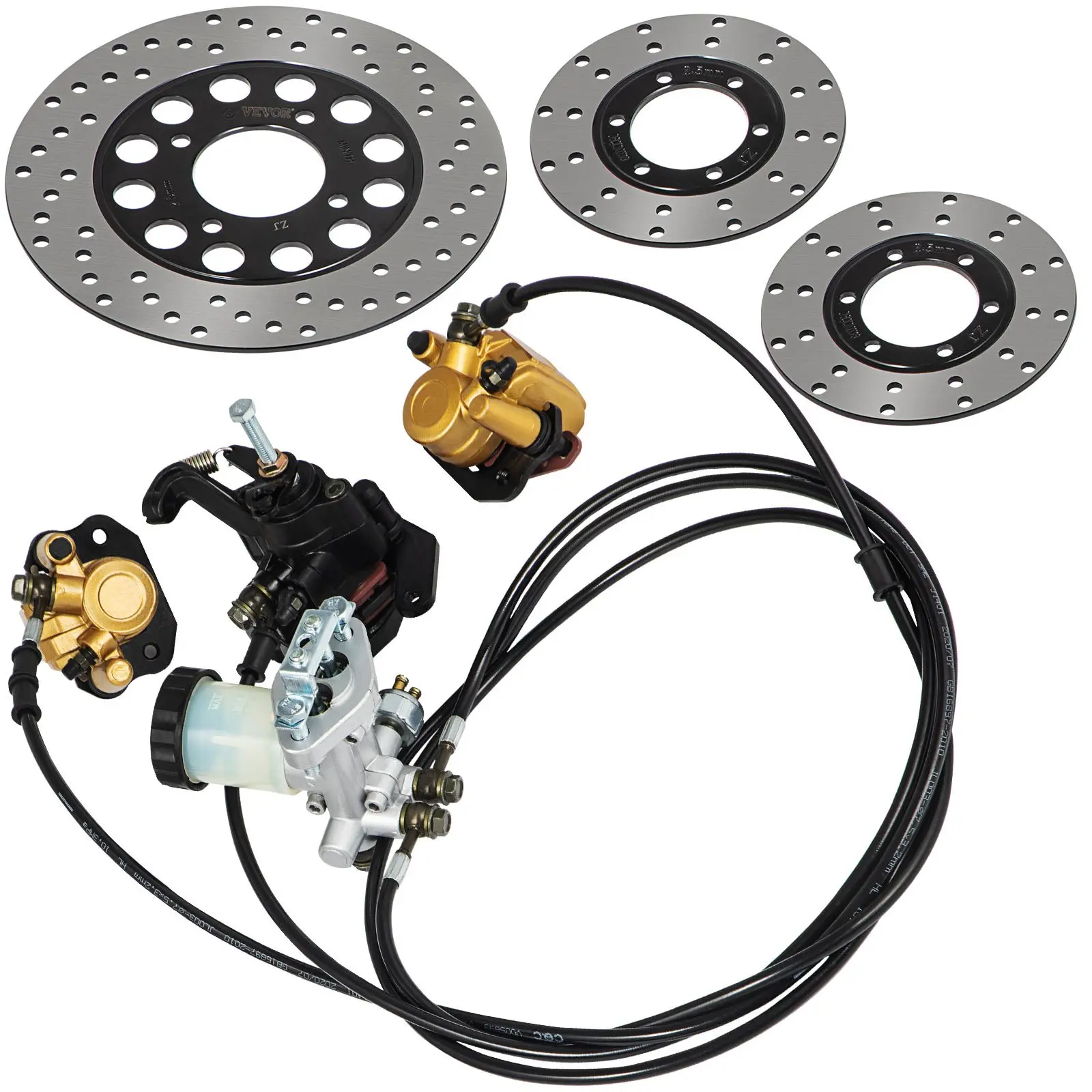 Complete Go-Kart Brake Master Cylinder Brake Kit Set, KD150BRKIT Go Kart Component with Standard Inches Measurements