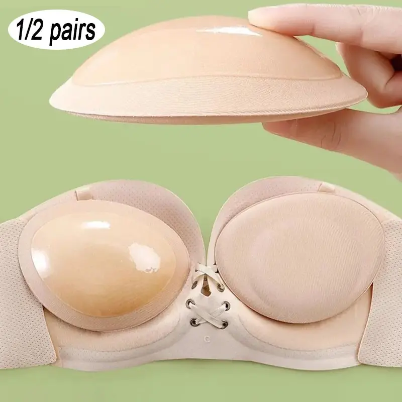 Small Chest Bra Pads, Thicken Adhesive Bra Inserts, Shaping Breast Pads, Reusable Women's Underwear Accessories, Essential for All Seasons