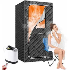 Portable Steam Sauna for Home, 3L Fast Heating Steam Tent with Remote Control and Chair, 9 Temperature Levels & 99-Min Timer Personal Home Spa