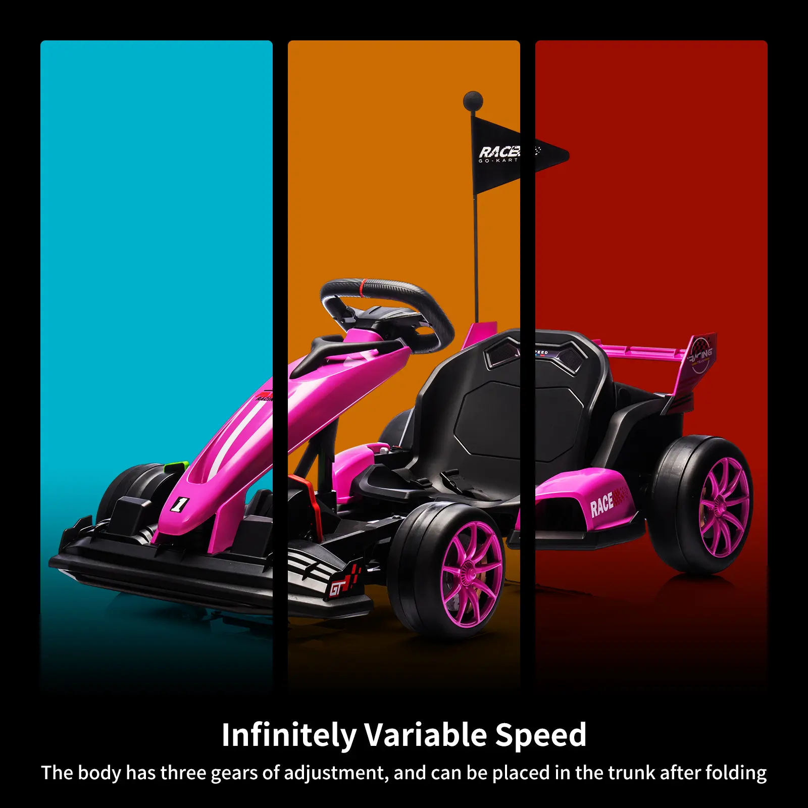 24V High-Performance Electric Drift Go Kart for Ages 6+, Steel Frame, Dual 200W Motors, Speed Adjust up to 8.5 MPH, Adjustable Seat, EVA Silent Wheels, Dual Pedals, Assembly Tools, Safe Outdoor Ride-On Toy