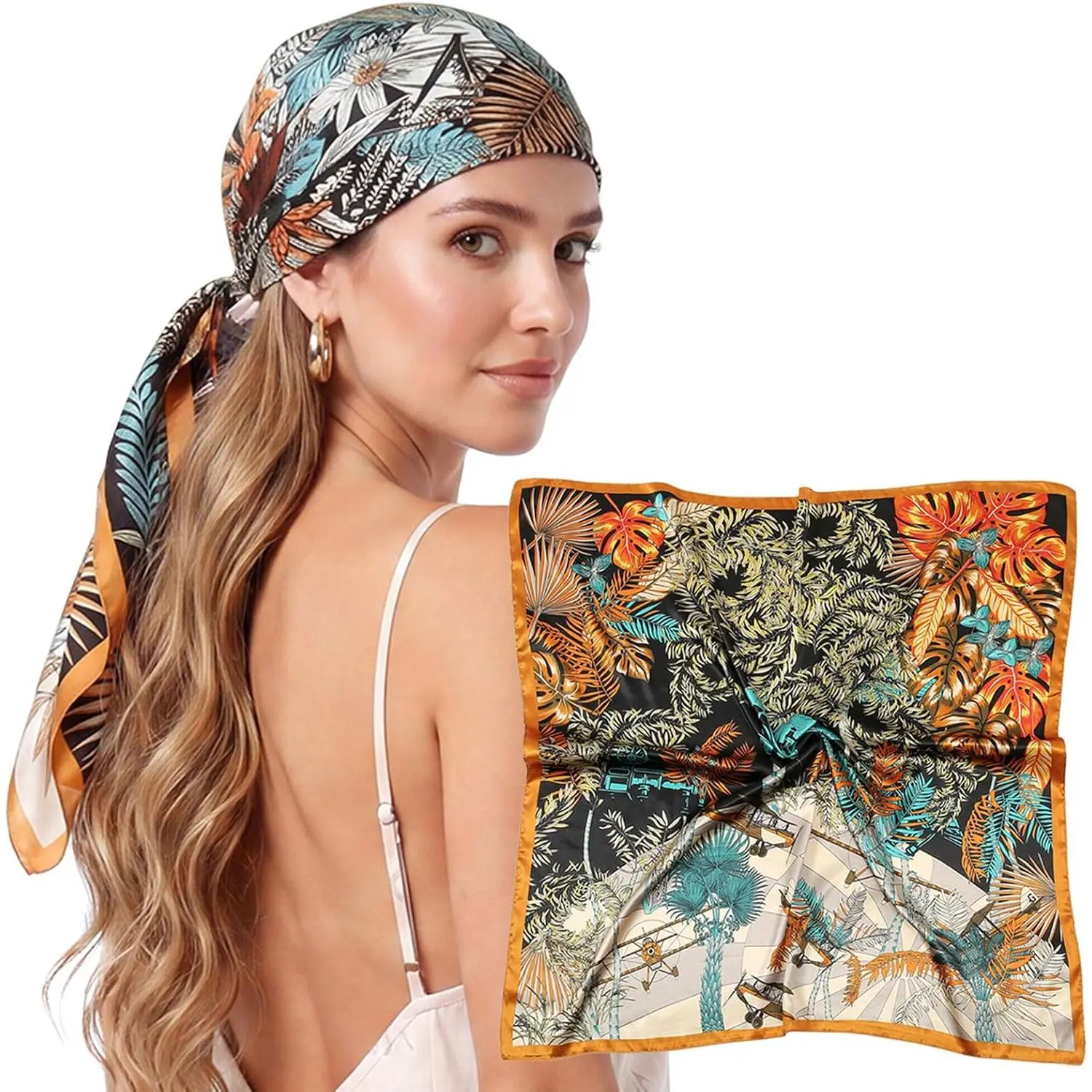 Head Scarf for Women Like Silk Satin Scarf for Hair Wrapping at Night Bandana Square Scarf for Sleeping  Inch